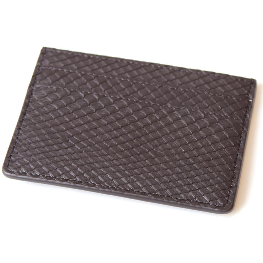 EZZOTI Alexis Genuine Python Leather Cardholder - Black