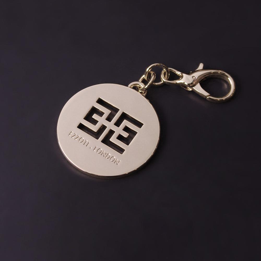 Engraved Logo Keyring - Gold - EZZOTI