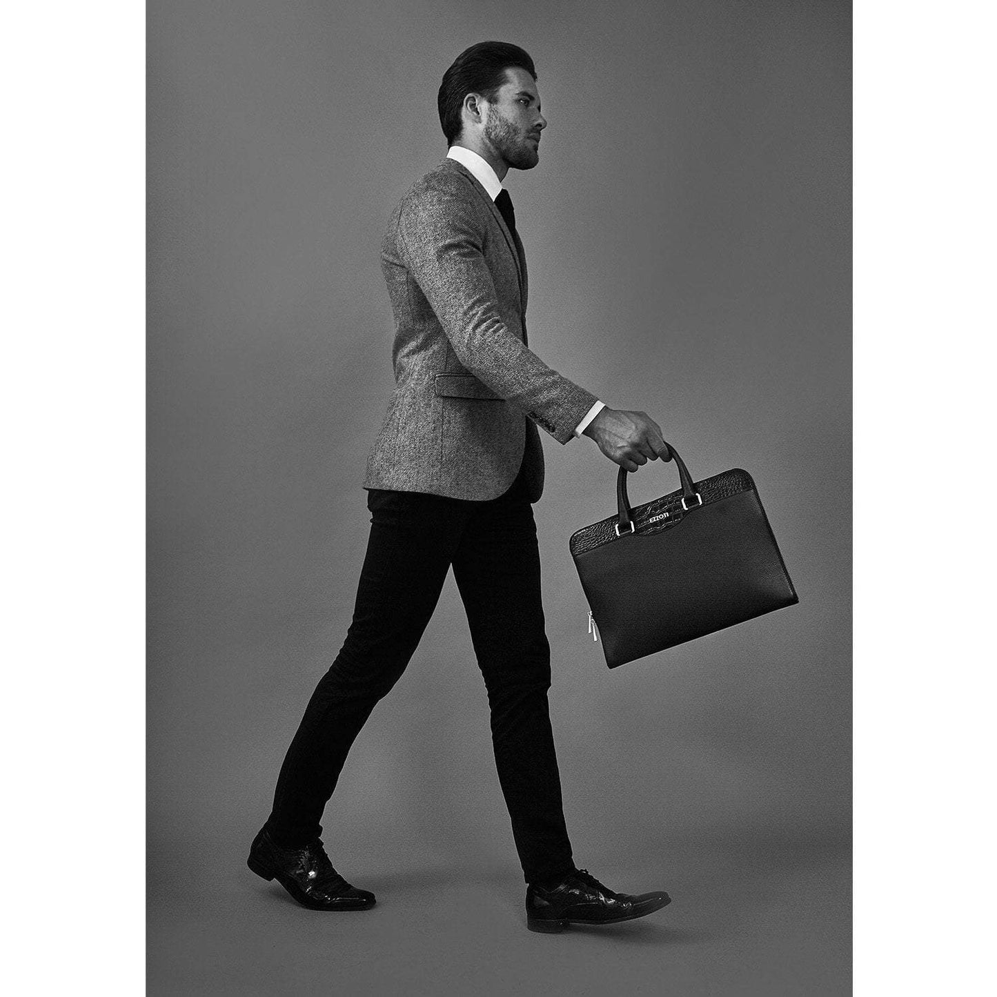 Maxwell Soft Grain and Crocodile Embossed Leather Document Holder - EZZOTI