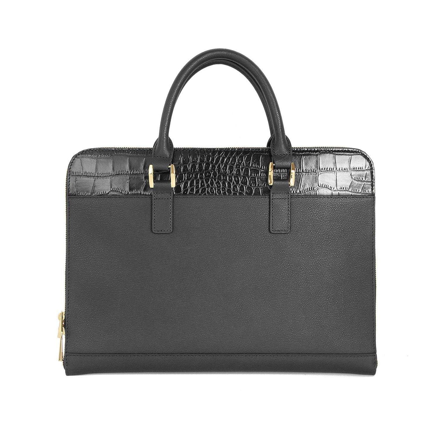 Maxwell Soft Grain and Crocodile Embossed Leather Document Holder - EZZOTI