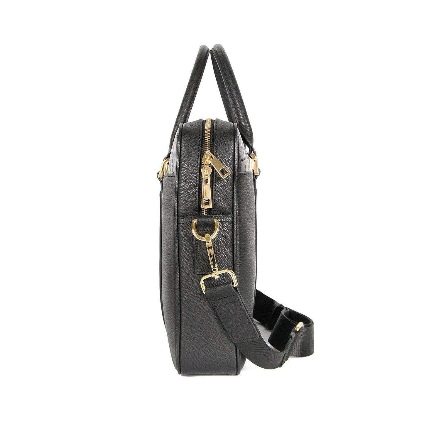 Milan Soft Grain and Crocodile Embossed Leather Briefcase - EZZOTI
