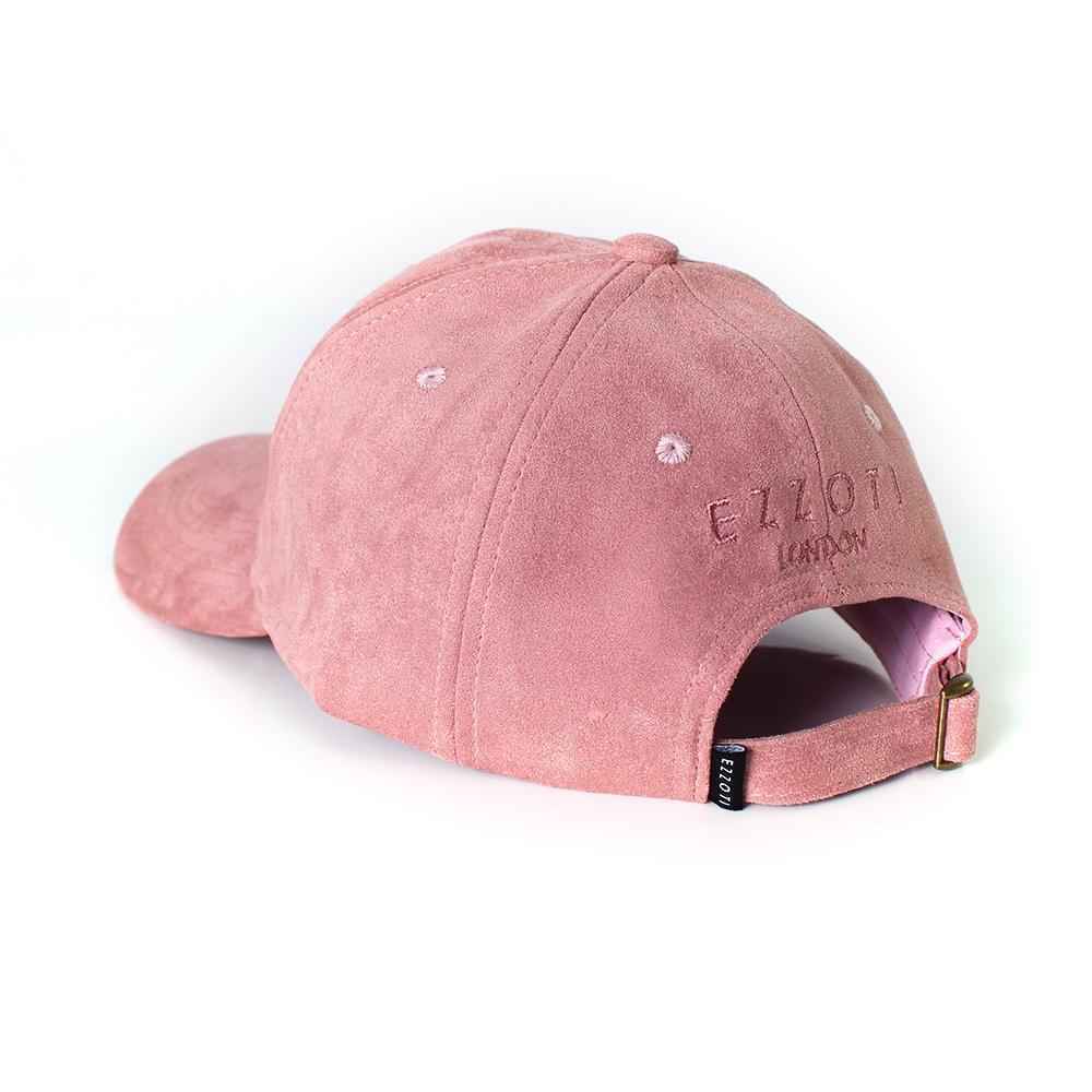 EZZOTI Paris Logo Suede Baseball Cap - Pink