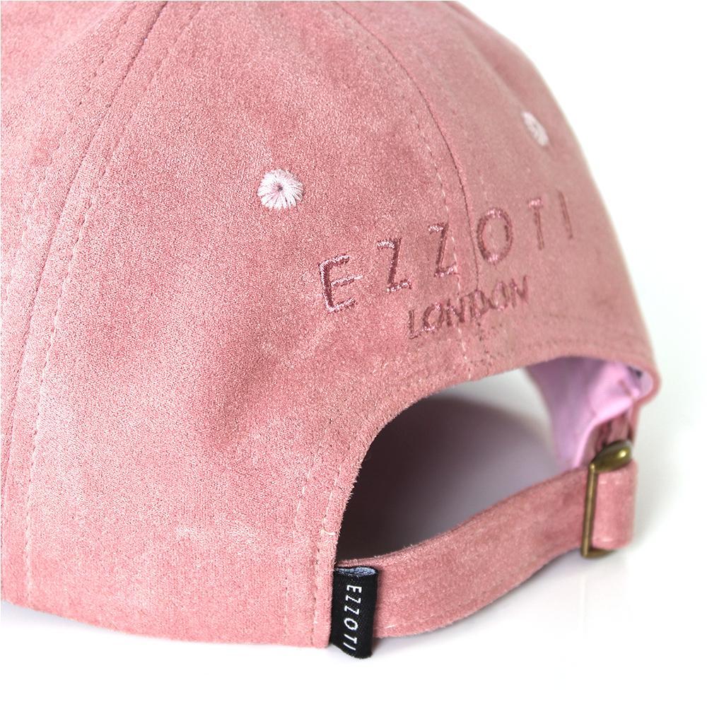 EZZOTI Paris Logo Suede Baseball Cap - Pink