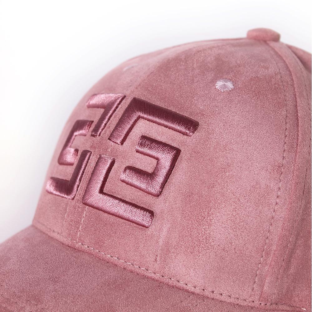 EZZOTI Paris Logo Suede Baseball Cap - Pink