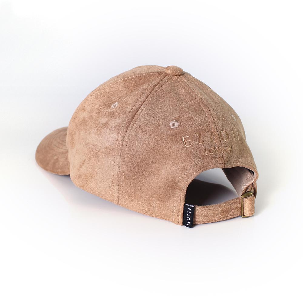 EZZOTI Paris Logo Suede Baseball Cap - Tan