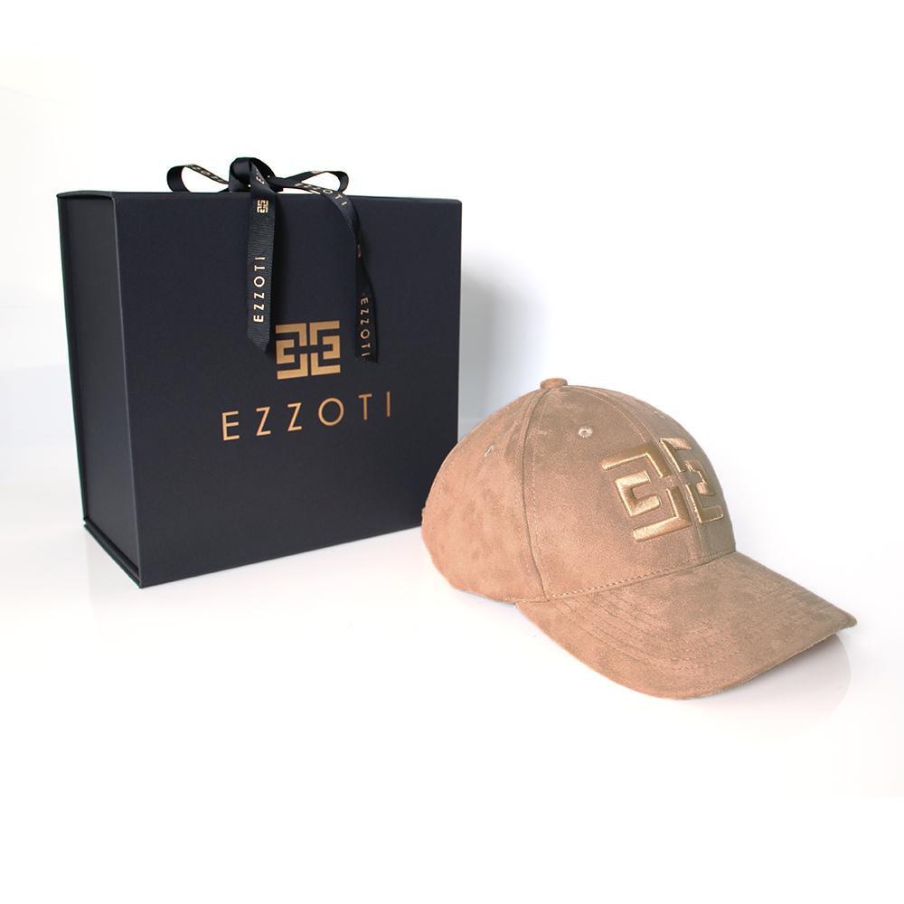 EZZOTI Paris Logo Suede Baseball Cap - Tan