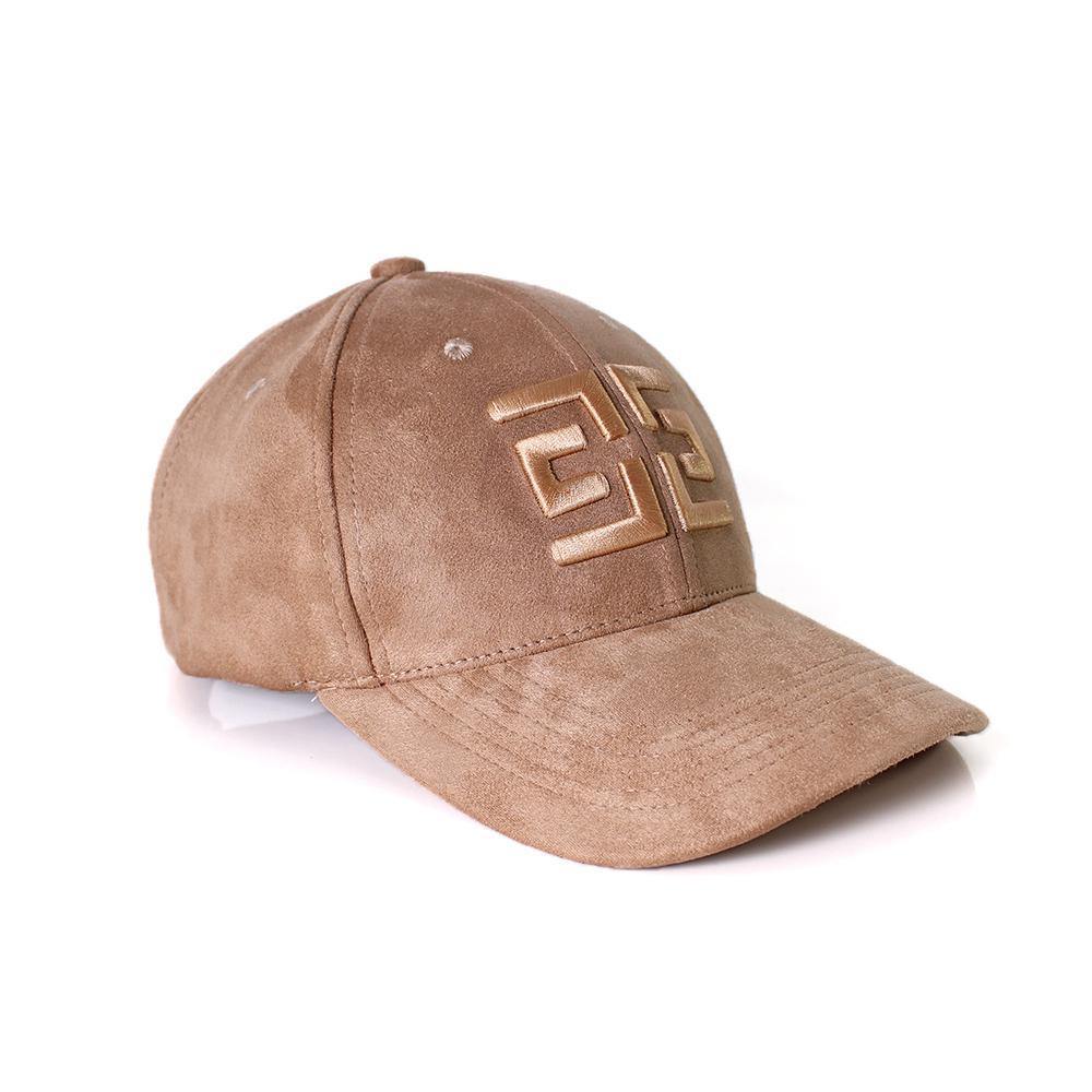 EZZOTI Paris Logo Suede Baseball Cap - Tan