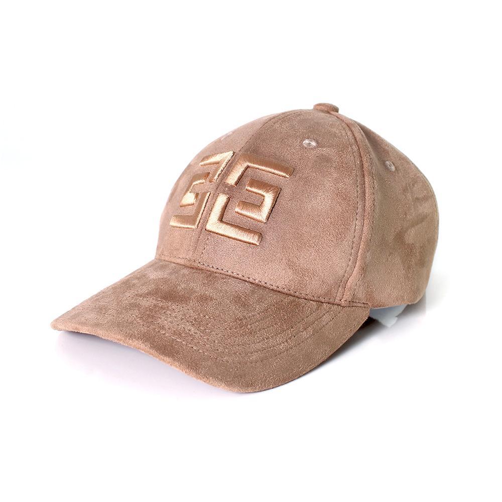 EZZOTI Paris Logo Suede Baseball Cap - Tan