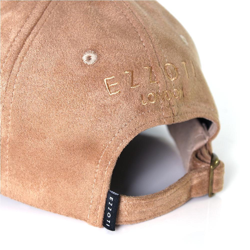EZZOTI Paris Logo Suede Baseball Cap - Tan