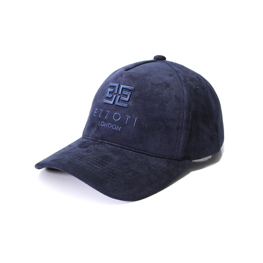 Suede Trucker Cap - Navy