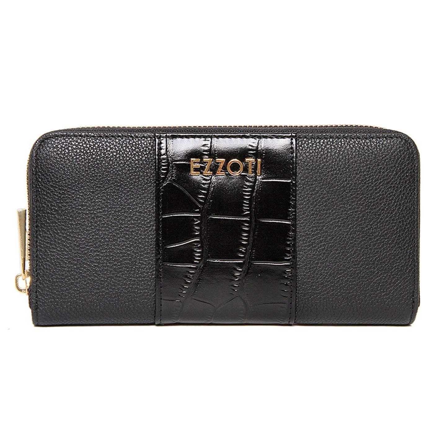 Valentina Soft Grain and Crocodile Embossed Leather Purse - EZZOTI