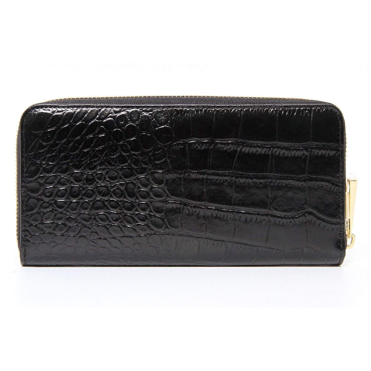 Claudia Soft Grain and Crocodile Embossed Leather Purse - EZZOTI