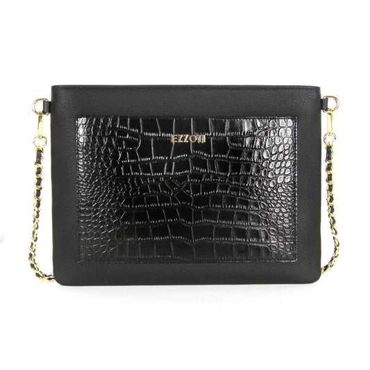 EZZOTI Elara Crocodile Embossed Leather Pouch