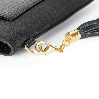 EZZOTI Elara Crocodile Embossed Leather Pouch