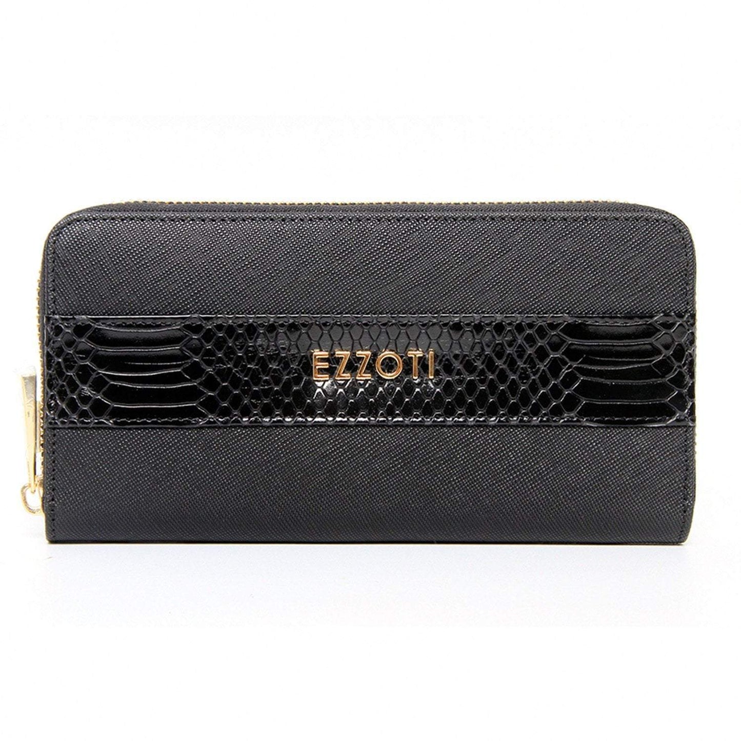 Linza Saffiano and Snake Leather Effect Purse - EZZOTI