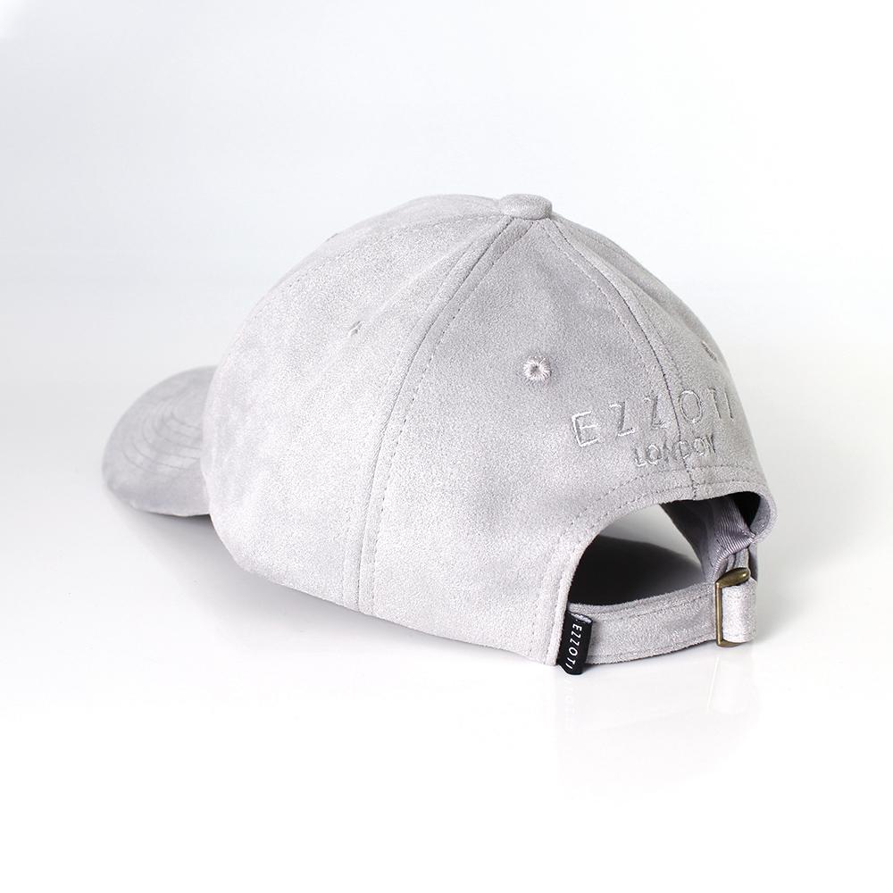 EZZOTI Paris Logo Suede Baseball Cap - Grey