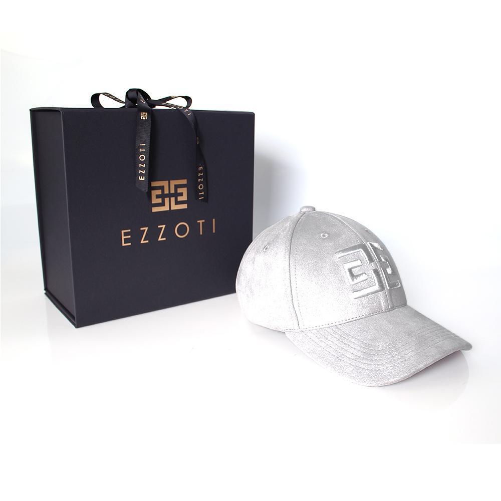 EZZOTI Paris Logo Suede Baseball Cap - Grey
