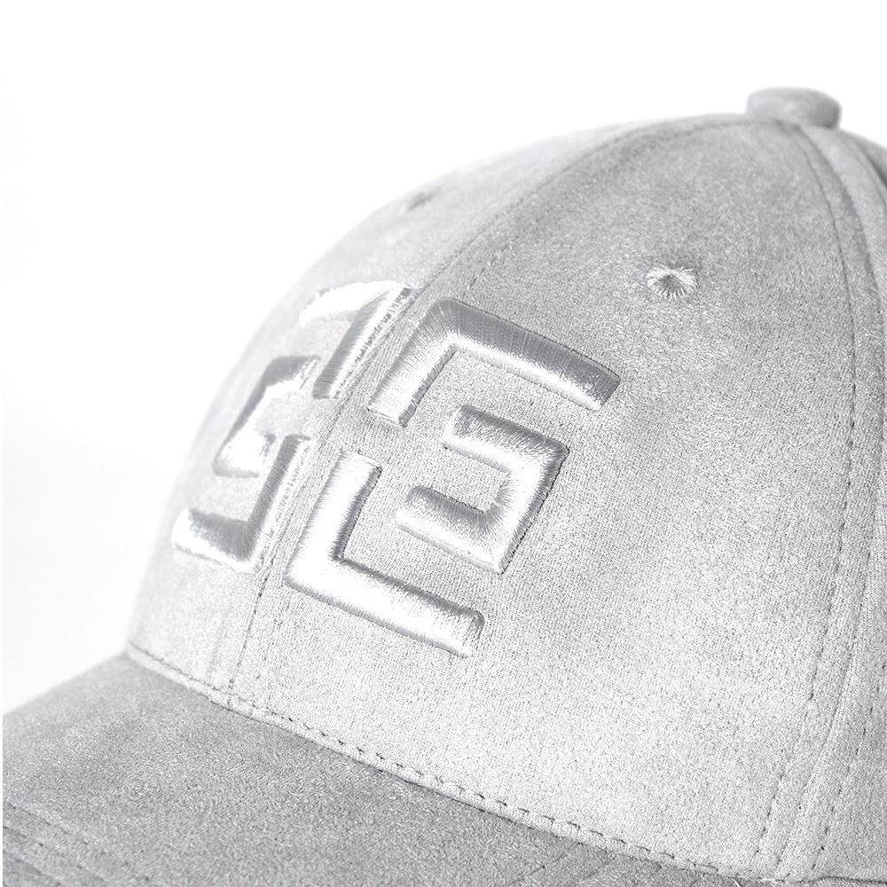 EZZOTI Paris Logo Suede Baseball Cap - Grey