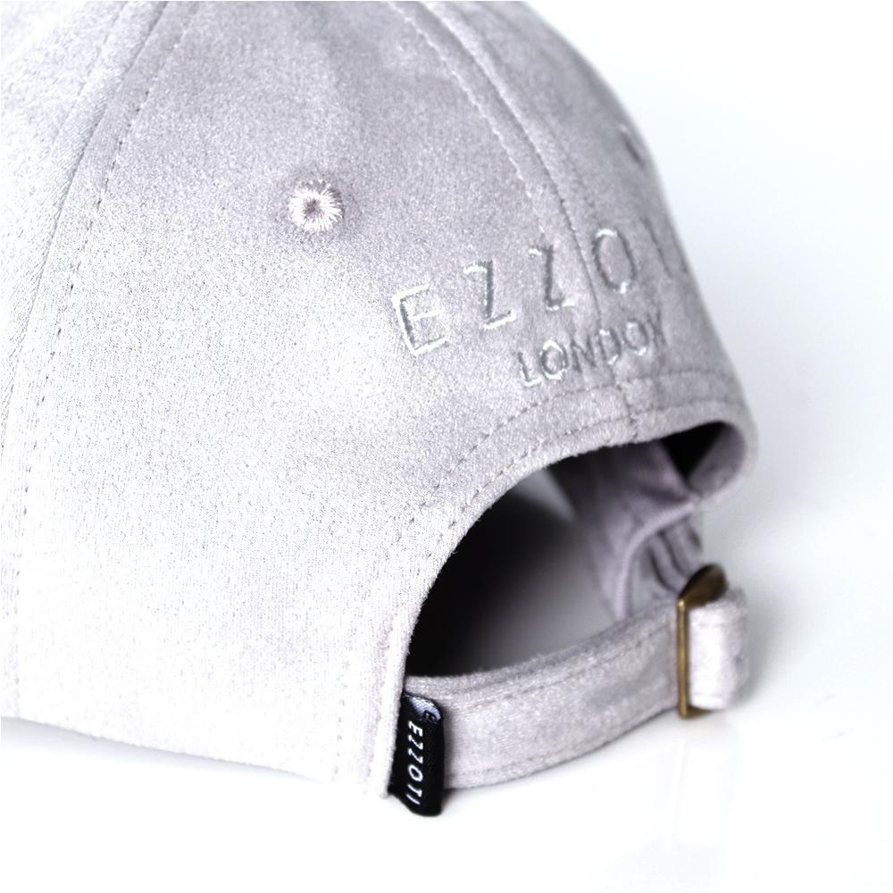 EZZOTI Paris Logo Suede Baseball Cap - Grey