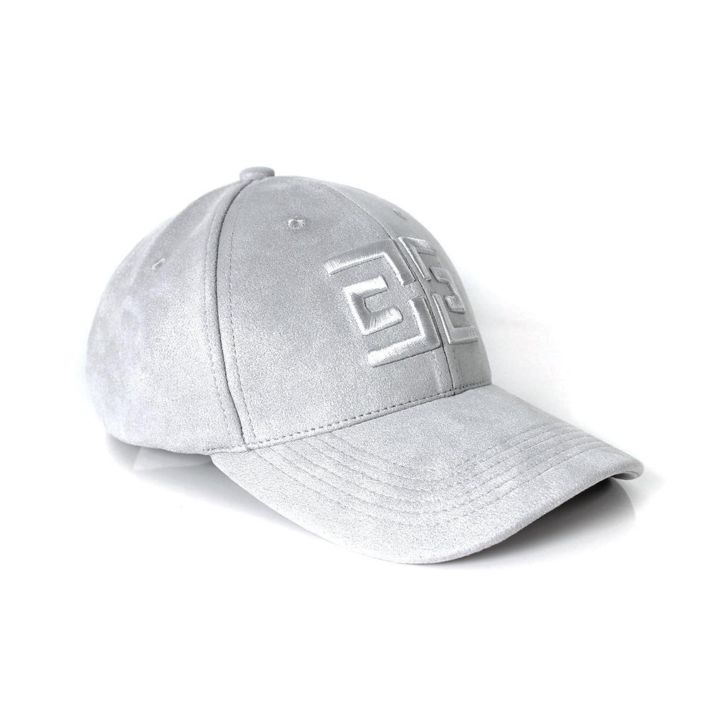EZZOTI Paris Logo Suede Baseball Cap - Grey