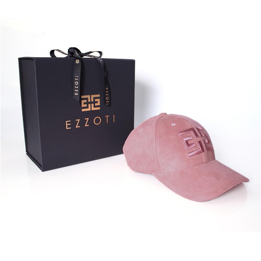 EZZOTI Paris Logo Suede Baseball Cap - Pink