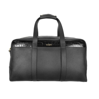 Santiago Soft Grain and Crocodile Embossed Leather Holdall - EZZOTI
