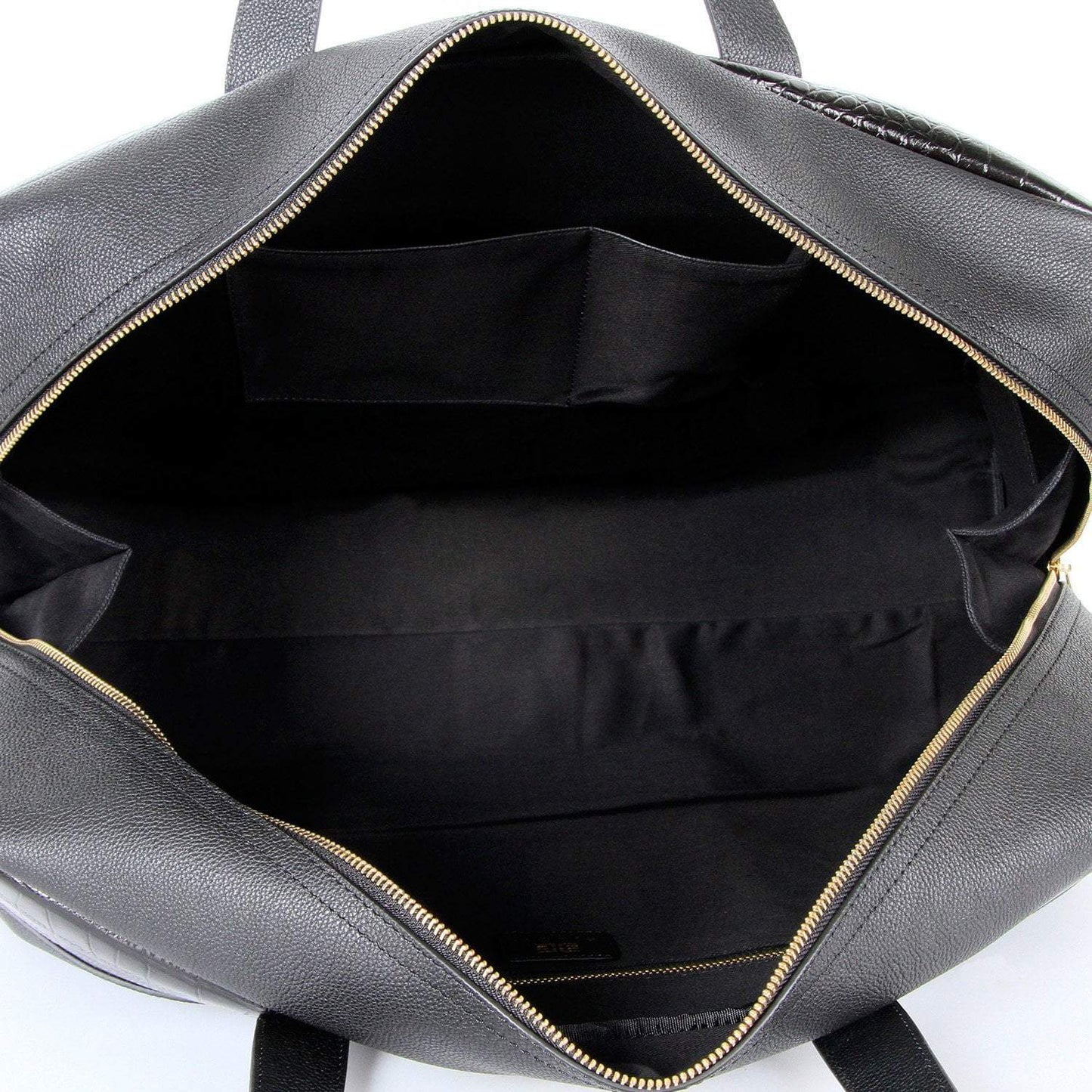 Santiago Soft Grain and Crocodile Embossed Leather Holdall - EZZOTI