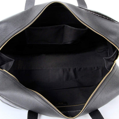 Santiago Soft Grain and Crocodile Embossed Leather Holdall - EZZOTI