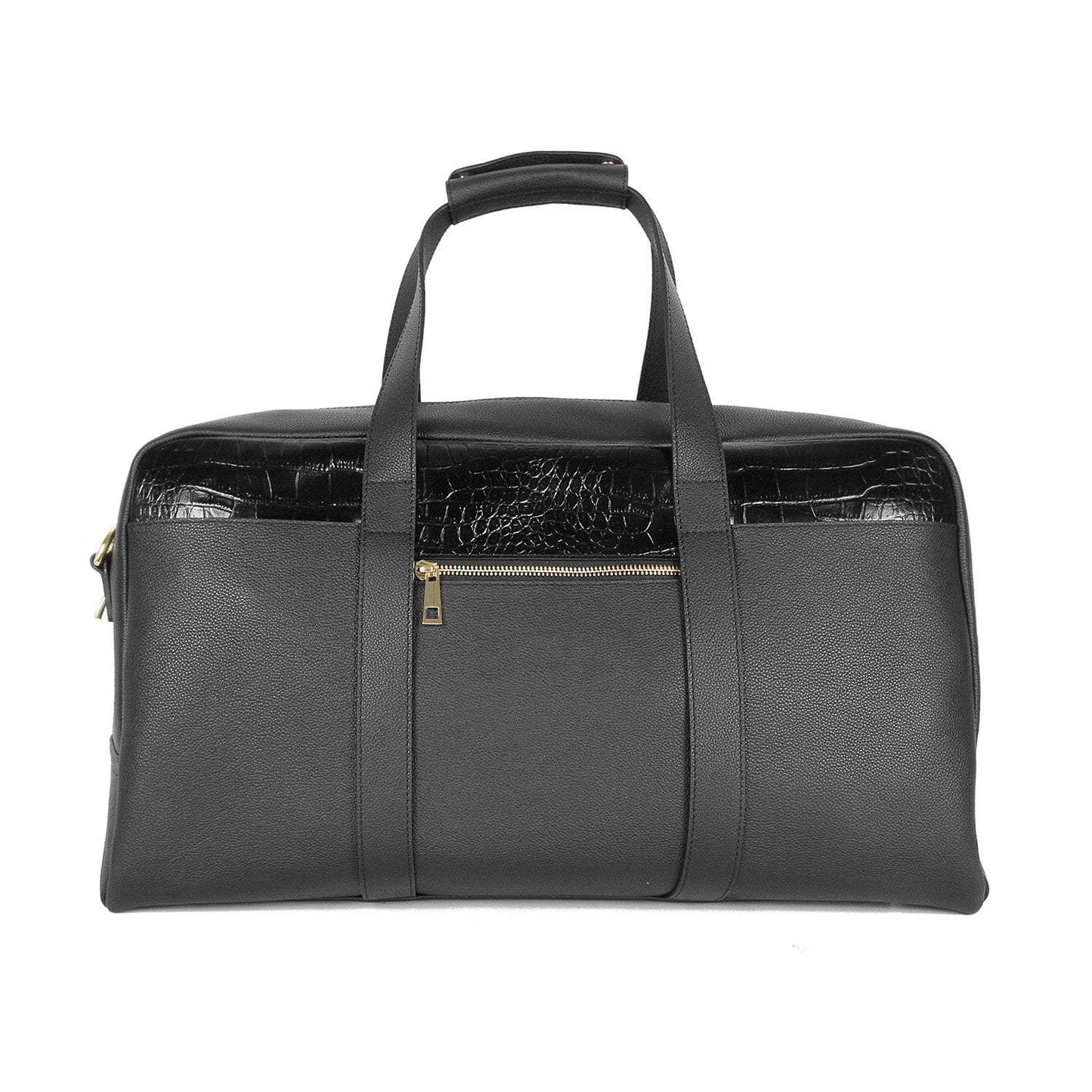 Santiago Soft Grain and Crocodile Embossed Leather Holdall - EZZOTI